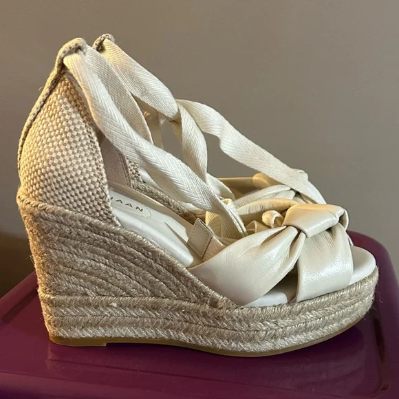 Cole Haan Cloudfeel Hampton Wedge Jute Heel Leather Sandals - Picture 12 of 16